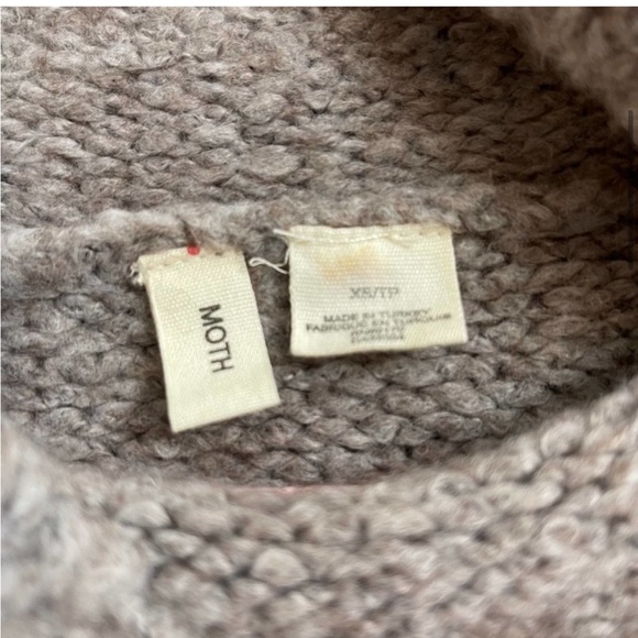 Moth by Anthropologie Oversized Wool Blend Gray Sweater - Picture 10 of 11